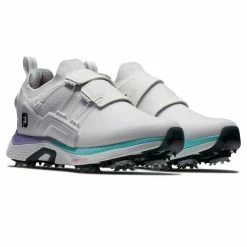 FootJoy Women's HyperFlex BOA Golf Shoes White/Purple -Shoes Popular Store footjoy womens hyperflex boa golf shoes white purple 98170 pair itempicture