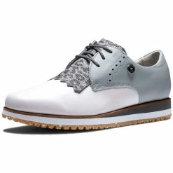 FootJoy Women's Sport Retro Golf Shoes White/Light Grey -Shoes Popular Store footjoy womens sport retro golf shoes white light grey toe itempicture