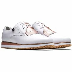 FootJoy Women's Sport Retro Golf Shoes White/Pink -Shoes Popular Store footjoy womens sport retro golf shoes white pink pair itempicture