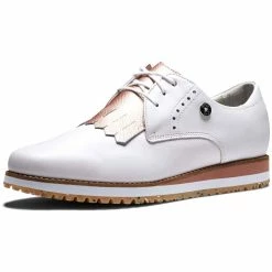 FootJoy Women's Sport Retro Golf Shoes White/Pink -Shoes Popular Store footjoy womens sport retro golf shoes white pink toe itempicture
