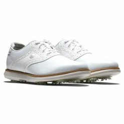 FootJoy Women's Traditions Saddle Golf Shoes White -Shoes Popular Store footjoy womens traditions golf shoes white white pair itempicture
