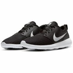 Nike Roshe G Golf Shoes Black/Metallic White -Shoes Popular Store golf shoes nike roshe g golf shoes black metallic white pair itempicture