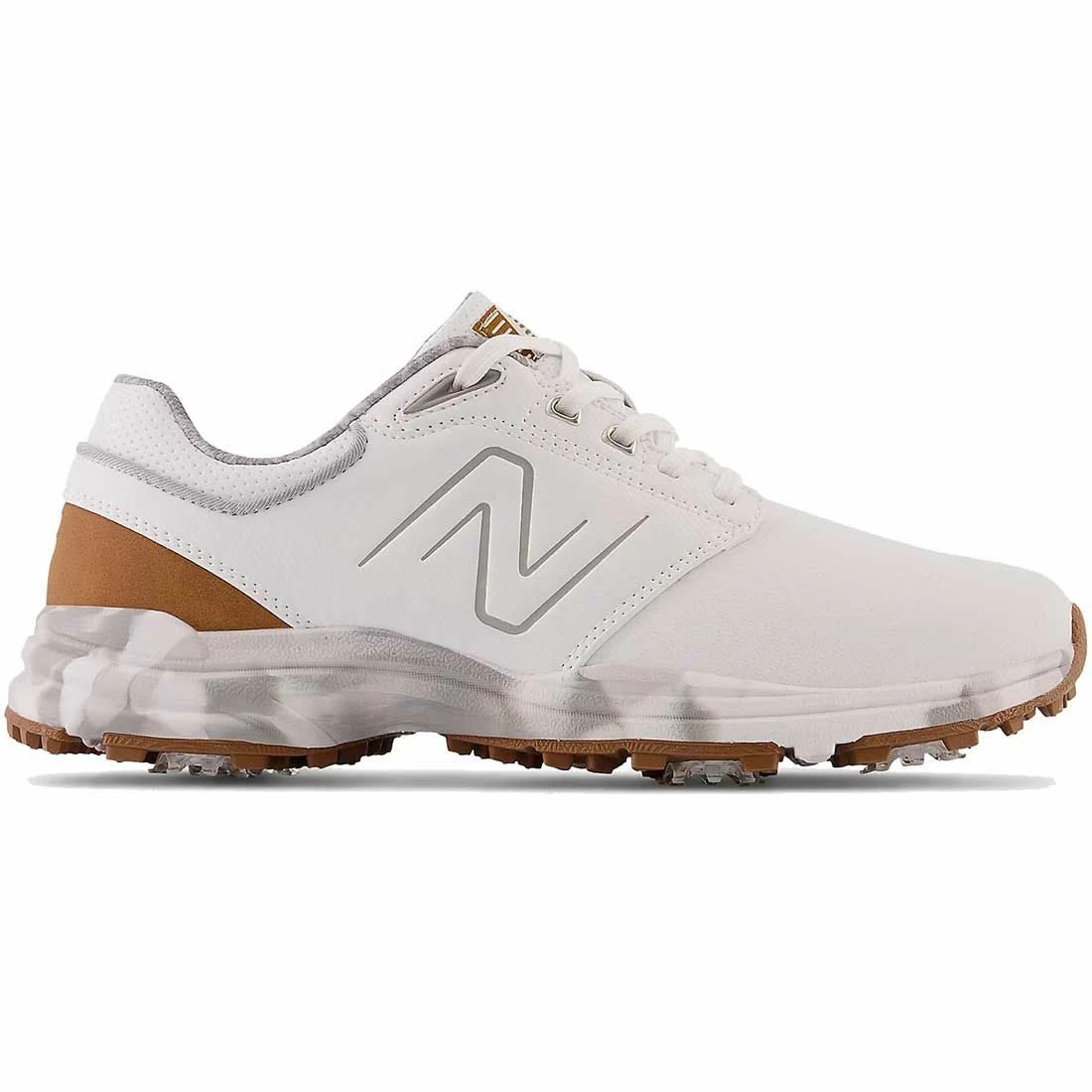 New Balance Fresh Foam Contend Golf Shoes White/Brown 1 New Balance Fresh Foam Contend Golf Shoes White/Brown