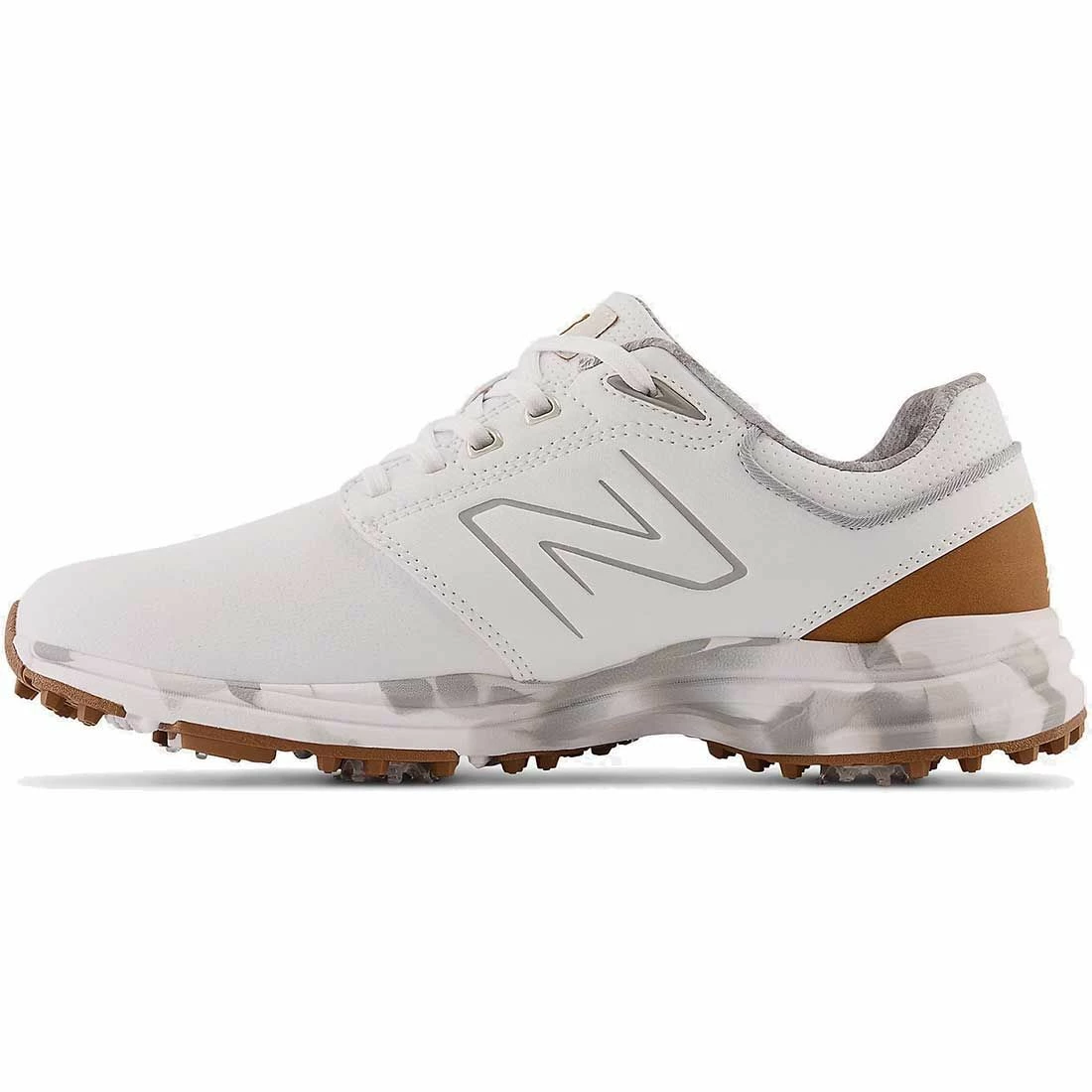 New Balance Fresh Foam Contend Golf Shoes White/Brown 3 New Balance Fresh Foam Contend Golf Shoes White/Brown - Image 3