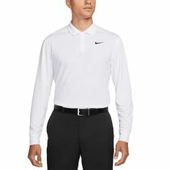 Nike Dri-FIT Victory Long Sleeve Polo -Shoes Popular Store nike 2022 dri fit victory long sleeve polo white front itempicture