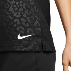 Nike Women's Dri-FIT Victory Embossed Sleeveless Polo -Shoes Popular Store nike womens dri fit victory embossed sleeveless polo black detail itempicture