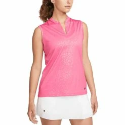Nike Women's Dri-FIT Victory Embossed Sleeveless Polo -Shoes Popular Store nike womens dri fit victory embossed sleeveless polo pinksicle itempicture