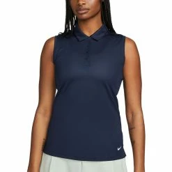 Nike Women's Dri-FIT Victory Sleeveless Polo -Shoes Popular Store nike womens dri fit victory sleeveless polo obsidian front itempicture