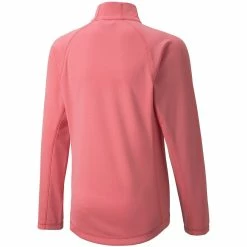Puma Girls Quarter Zip Pullover -Shoes Popular Store puma 2021 girls quarter zip pullover parfait pink back itempicture
