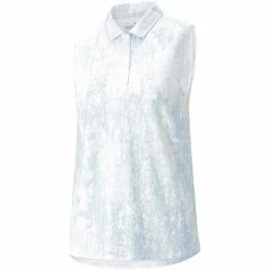 Puma Women's Cloudspun Concrete Sleeveless Polo -Shoes Popular Store puma 2021 womens cloudspun concrete sleeveless polo corydalis blue itempicture