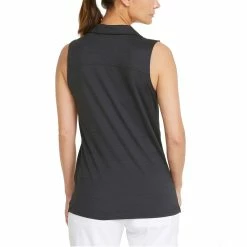 Puma Women's CLOUDSPUN Coast Sleeveless Polo 11 Puma Women's CLOUDSPUN Coast Sleeveless Polo -Shoes Popular Store puma 2022 womens cloudspun coast sleeveless polo black back model itempicture