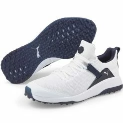 Puma Fusion EVO Golf Shoes White/Navy Blazer -Shoes Popular Store puma fusion evo golf shoes white navy blazer pair itempicture