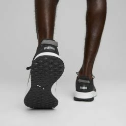 Puma Fusion Grip Golf Shoes Black/Silver/Quiet Shade -Shoes Popular Store puma fusion grip golf shoes black silver quiet shade 377527 02 mod2 itempicture