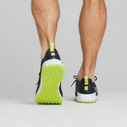 Puma Fusion Pro Golf Shoes Peacoat/Silver/Lime Punch -Shoes Popular Store puma fusion pro golf shoes peacoat silver lime punch 377041 02 mod2 itempicture