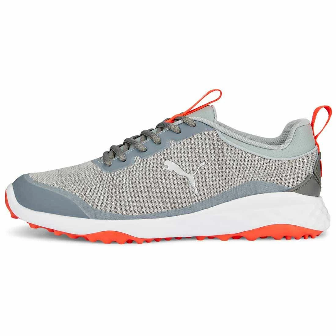Puma Fusion Pro Golf Shoes Quarry/Silver/Red Blast 1 Puma Fusion Pro Golf Shoes Quarry/Silver/Red Blast