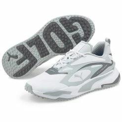 Puma GS-Fast Golf Shoes White/High Rise/Quiet Shade -Shoes Popular Store puma gs fast golf shoes white high rise quiet shade pair itempicture