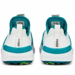 Puma Ignite Articulate Disc Golf Shoes White/Silver/Green Lagoon -Shoes Popular Store puma ignite articulate disc white silver green lagoon 376079 08 heel itempicture