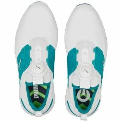 Puma Ignite Articulate Disc Golf Shoes White/Silver/Green Lagoon -Shoes Popular Store puma ignite articulate disc white silver green lagoon 376079 08 top itempicture