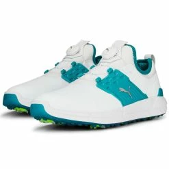 Puma Ignite Articulate Golf Shoes White/Silver/Green Lagoon 8 Puma Ignite Articulate Golf Shoes White/Silver/Green Lagoon -Shoes Popular Store puma ignite articulate golf white silver green lagoon 376078 08 pair itempicture
