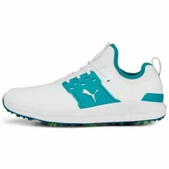 Puma Ignite Articulate Golf Shoes White/Silver/Green Lagoon