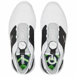 Puma Ignite Elevate Disc Golf Shoes White/Black/Silver -Shoes Popular Store puma ignite elevate disc golf shoes white black silver 376080 06 top itempicture