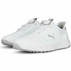 Puma Ignite Elevate Disc Golf Shoes White/Silver -Shoes Popular Store puma ignite elevate disc golf shoes white silver 376080 01 pair itempicture