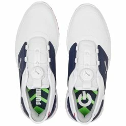 Puma Ignite Elevate Disc Golf Shoes White/Silver/Navy -Shoes Popular Store puma ignite elevate disc golf shoes white silver navy 376080 04 top itempicture