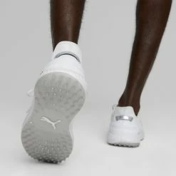 Puma Ignite Elevate Golf Shoes White/Silver -Shoes Popular Store puma ignite elevate golf shoes white silver 376077 01 mod1 itempicture