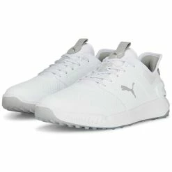 Puma Ignite Elevate Golf Shoes White/Silver -Shoes Popular Store puma ignite elevate golf shoes white silver 376077 01 pair itempicture