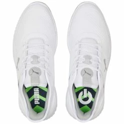 Puma Ignite Elevate Golf Shoes White/Silver -Shoes Popular Store puma ignite elevate golf shoes white silver 376077 01 top itempicture