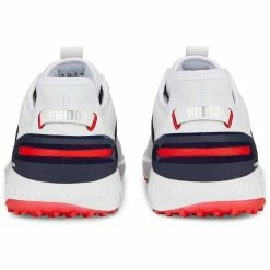 Puma Ignite Elevate Golf Shoes White/Silver/Navy -Shoes Popular Store puma ignite elevate golf shoes white silver navy 376077 04 heel itempicture
