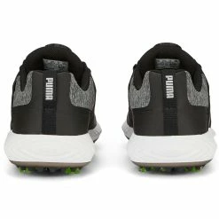 Puma Juniors Ignite PWRCAGE Golf Shoes Black/Metallic Silver -Shoes Popular Store puma juniors ignite pwrcage golf shoes black silver 376784 02 heel itempicture