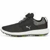 Puma Juniors Ignite PWRCAGE Golf Shoes Black/Metallic Silver