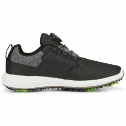 Puma Juniors Ignite PWRCAGE Golf Shoes Black/Metallic Silver -Shoes Popular Store puma juniors ignite pwrcage golf shoes black silver 376784 02 profile2 itempicture