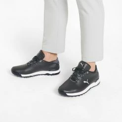 Puma Proadapt Alphacat Leather Golf Shoes Black/Silver -Shoes Popular Store puma proadapt alphacat leather golf shoes black silver 376044 02 mod1 itempicture