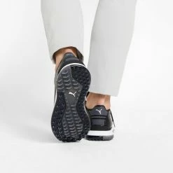 Puma Proadapt Alphacat Leather Golf Shoes Black/Silver -Shoes Popular Store puma proadapt alphacat leather golf shoes black silver 376044 02 mod2 itempicture