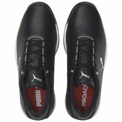 Puma Proadapt Alphacat Leather Golf Shoes Black/Silver -Shoes Popular Store puma proadapt alphacat leather golf shoes black silver 376044 02 top itempicture