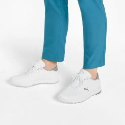 Puma Proadapt Alphacat Leather Golf Shoes White/Silver -Shoes Popular Store puma proadapt alphacat leather golf shoes white silver 376044 01 mod1 itempicture