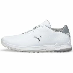 Puma Proadapt Alphacat Leather Golf Shoes White/Silver
