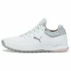 Puma Women's Proadapt Alphacat Golf Shoes White/Silver/Pink Lady
