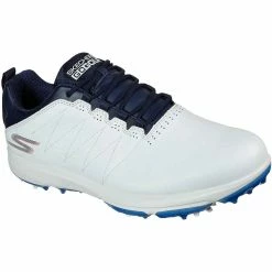 Skechers GO GOLF Pro V.4 Legacy Golf Shoes White/Navy -Shoes Popular Store skechers go golf pro v 4 legacy golf shoes white navy front