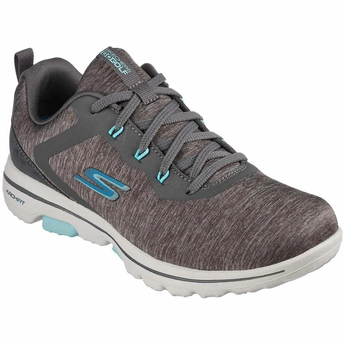 Skechers Women's GO GOLF Walk 5 RF Golf Shoes Grey/Blue 3 Skechers Women's GO GOLF Walk 5 RF Golf Shoes Grey/Blue - Image 3