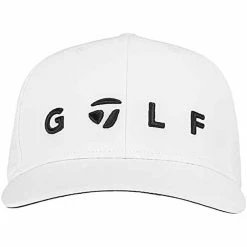 TaylorMade Lifestyle Golf Logo Hat -Shoes Popular Store taylormade 2022 lifestyle golf logo hat white front itempicture